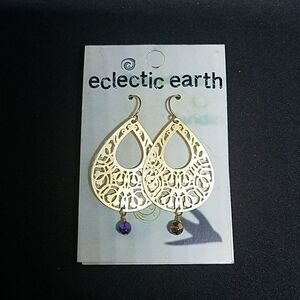 NWT Eclectic Earth Gold Plated & Rainbow Earrings